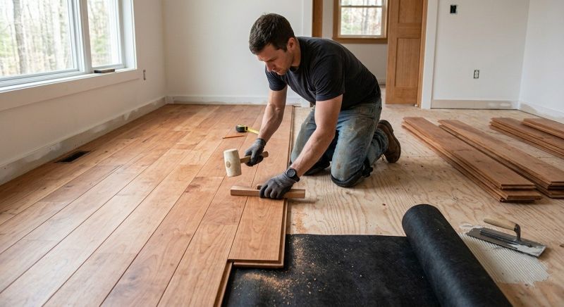 Cherry Floor Installation in Damascus, MD