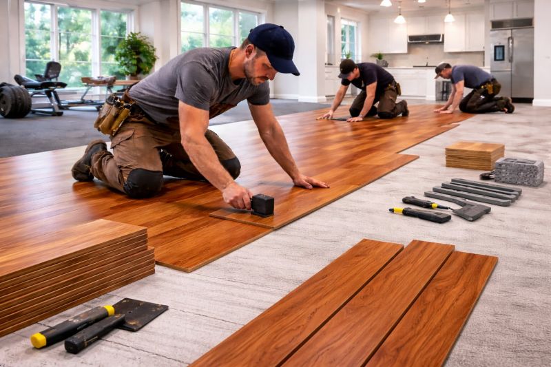 Cherry Floor Installation in Damascus, MD
