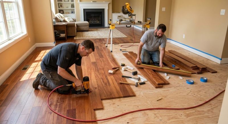 Cherry Floor Installation in Howard County, MD