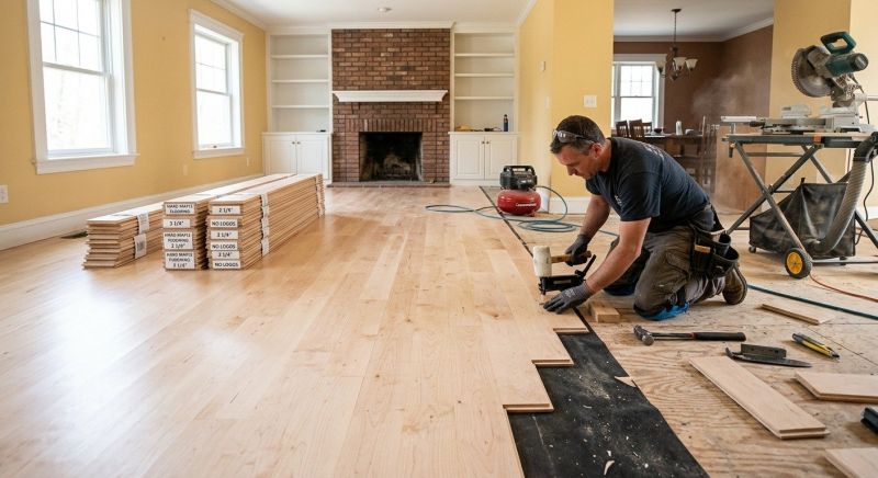 Maple Flooring Installation in Burke, VA
