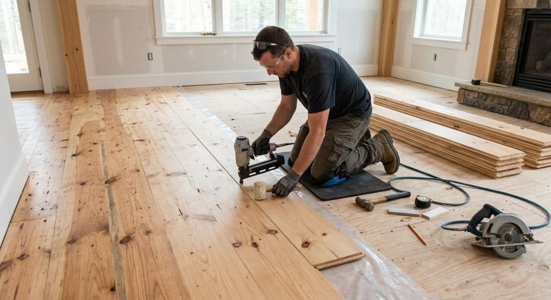 Pine Floor Installation in Montgomery County, MD