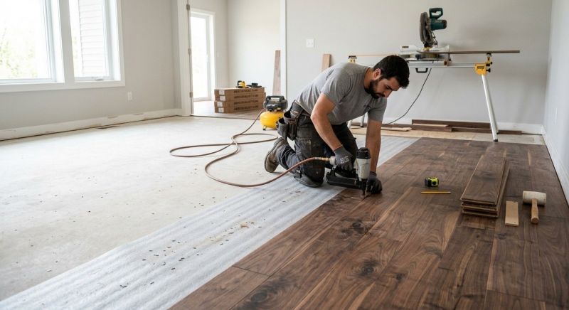 Walnut Flooring Installation in Montgomery County, MD